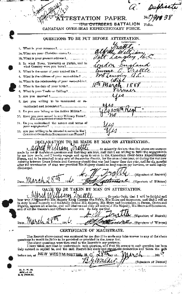 Feuille d'engagement