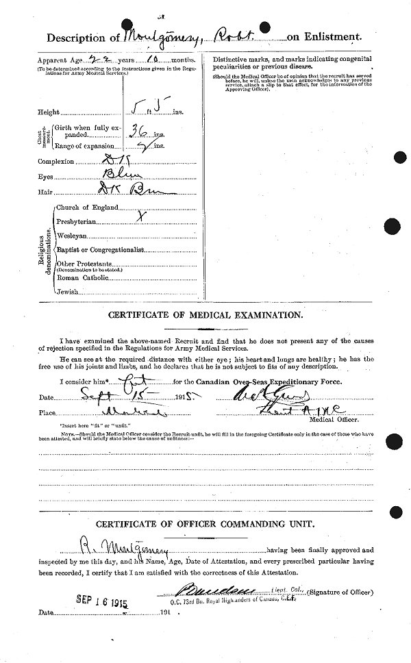 Attestation Papers (Reverse)