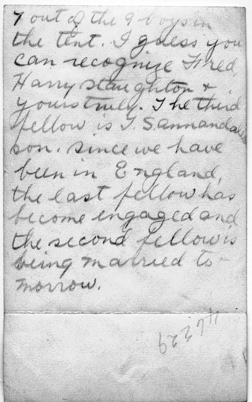 Reverse side of photo