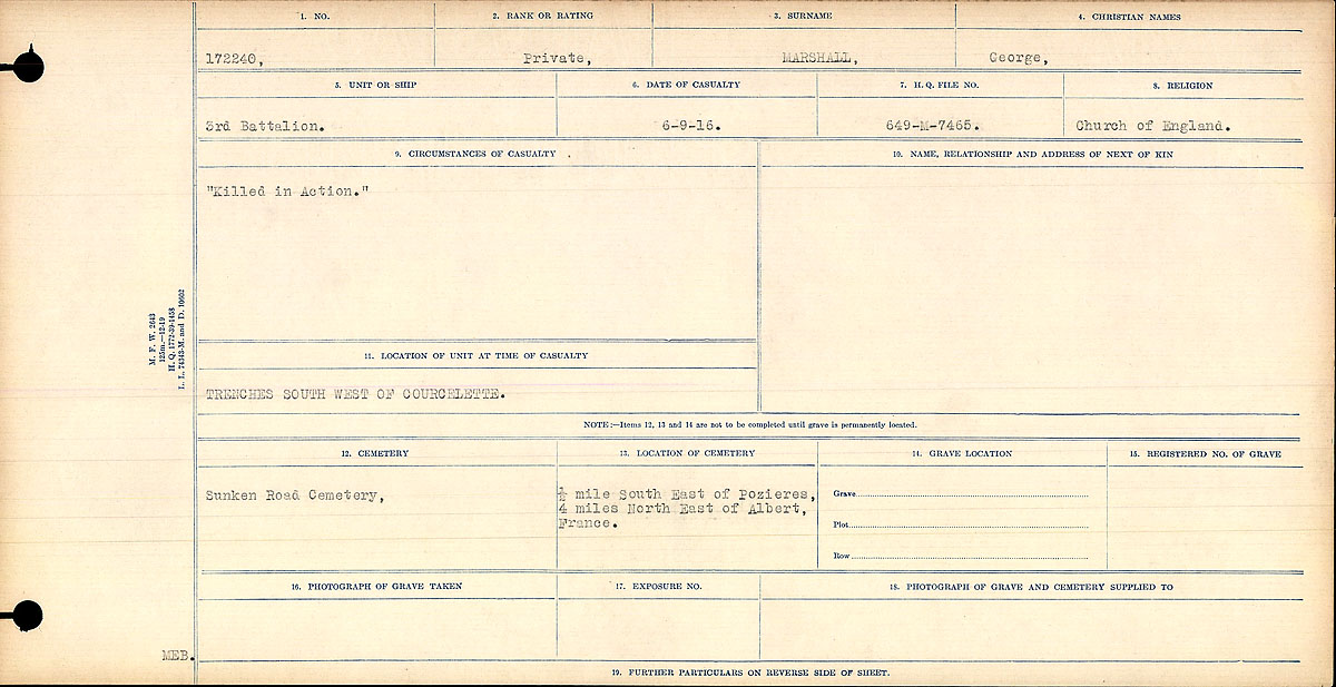 Circumstances of death registers