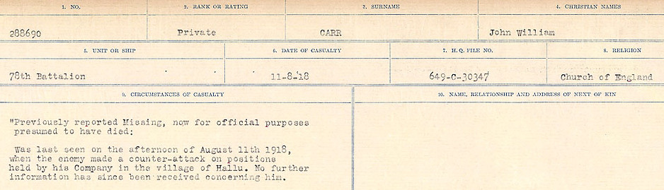 Circumstances of Death Registers