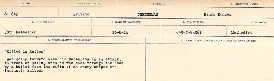 Circumstances of Death Registers