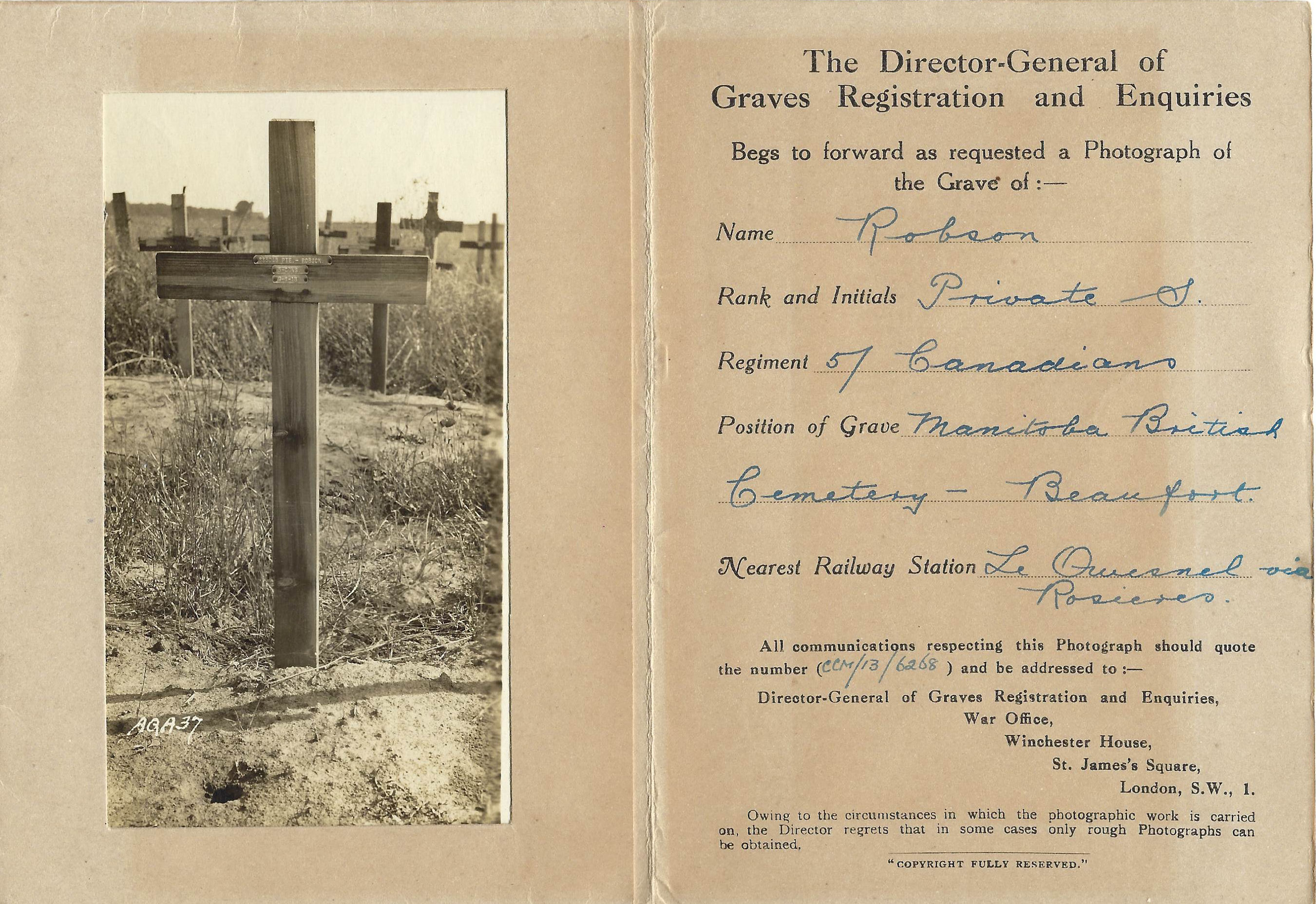 Temporary Grave Marker