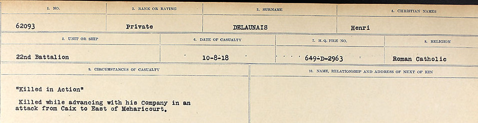Circumstances of death registers