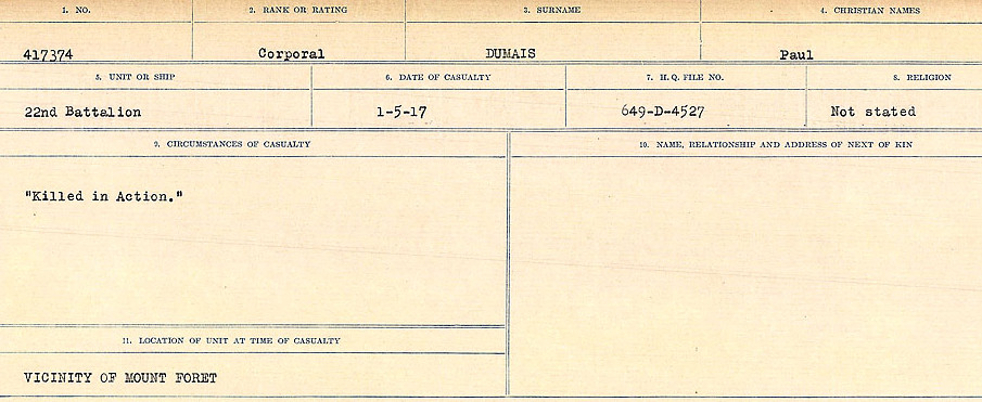 Circumstances of death registers
