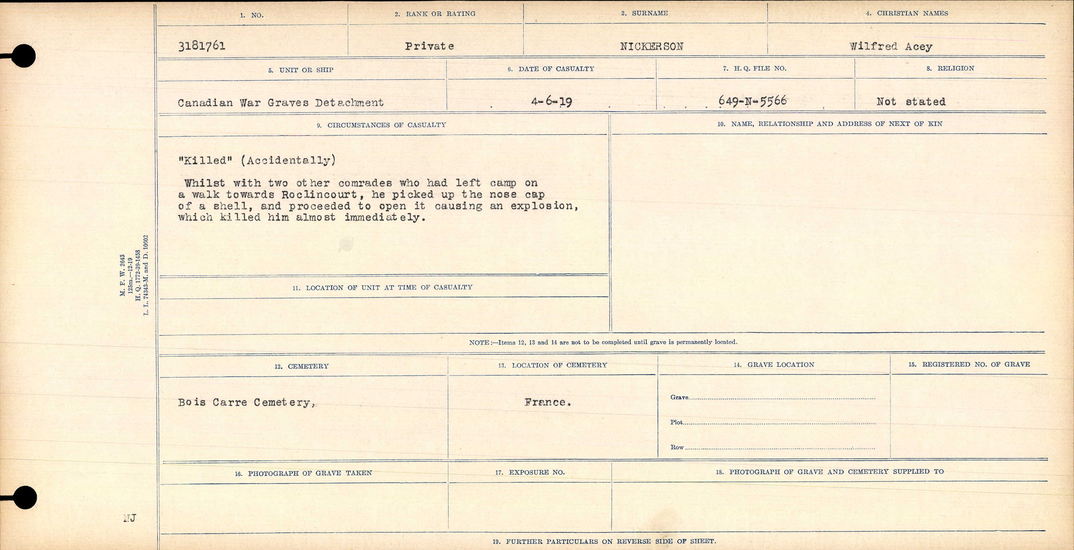 Circumstances of Death Registers