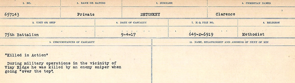 Circumstances of death registers