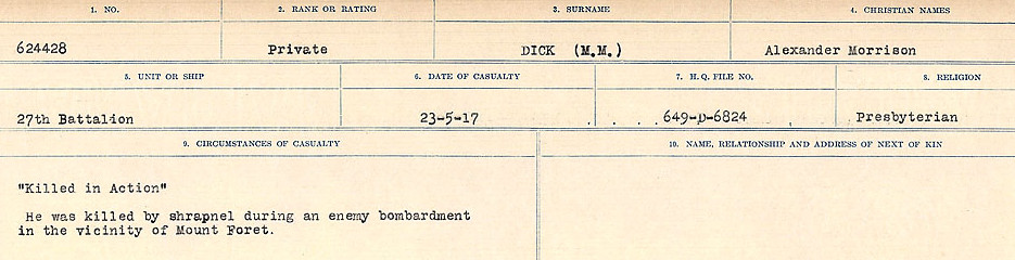 Circumstances of death registers