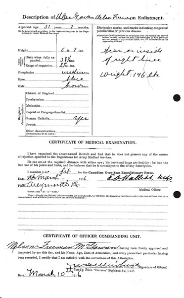 Page 1 de la formule d'attestation