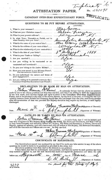 Page 2 de la formule d'attestation