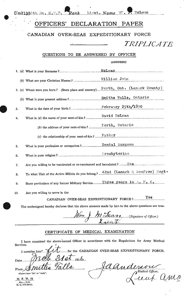 Document d'attestation 