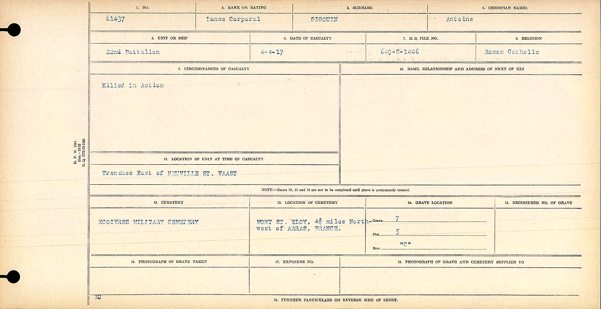 Circumstances of death registers