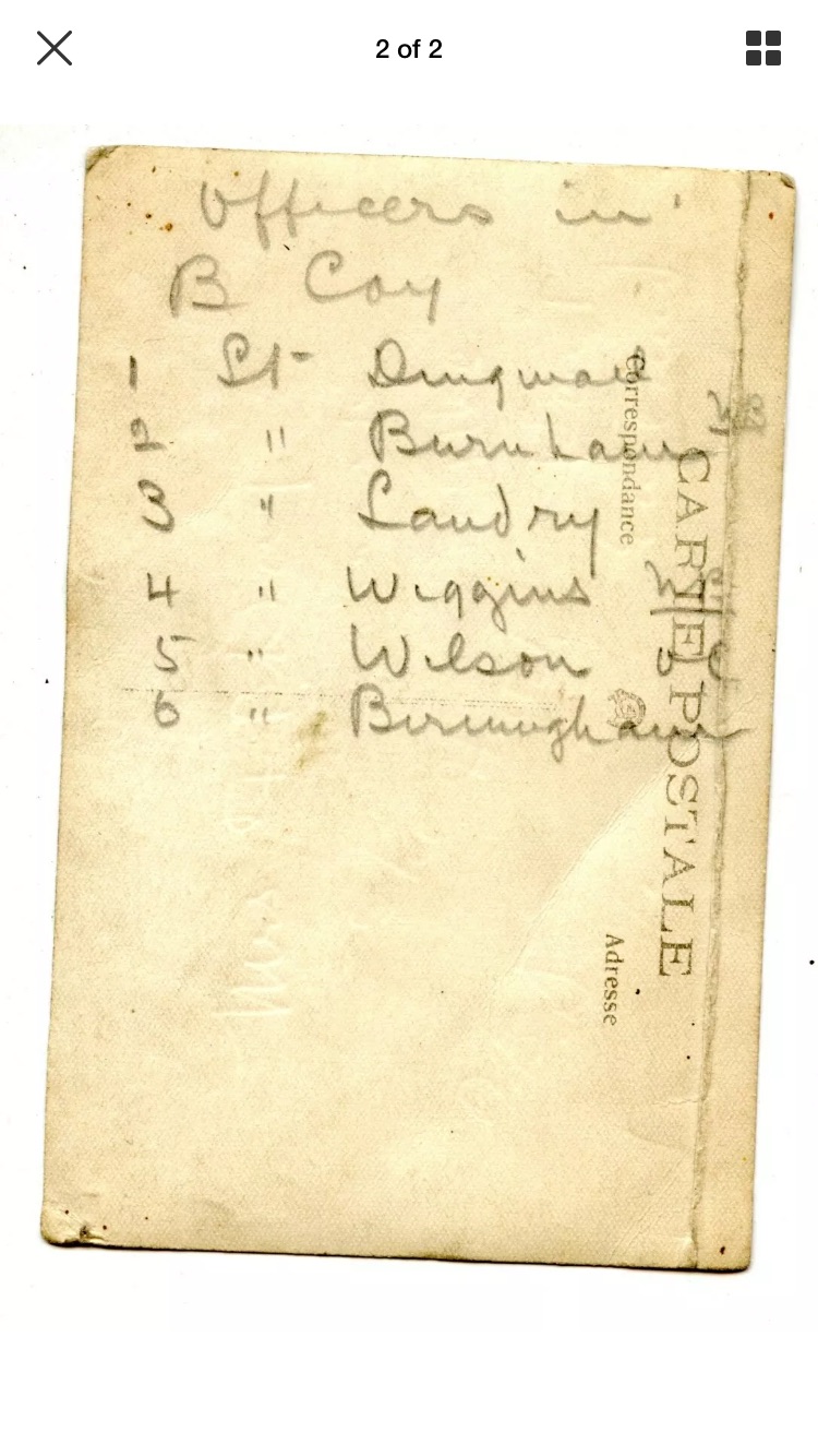 Reverse side of Group Photo