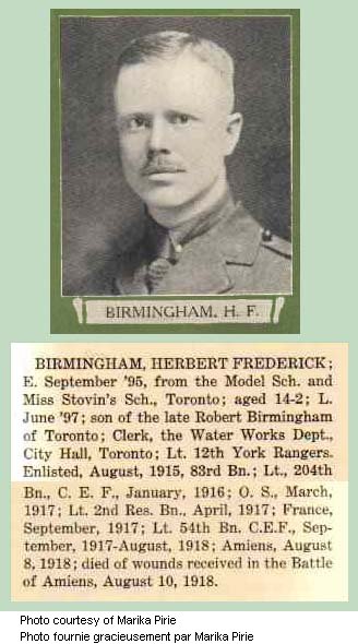 Photo of Herbert Frederick Birmingham