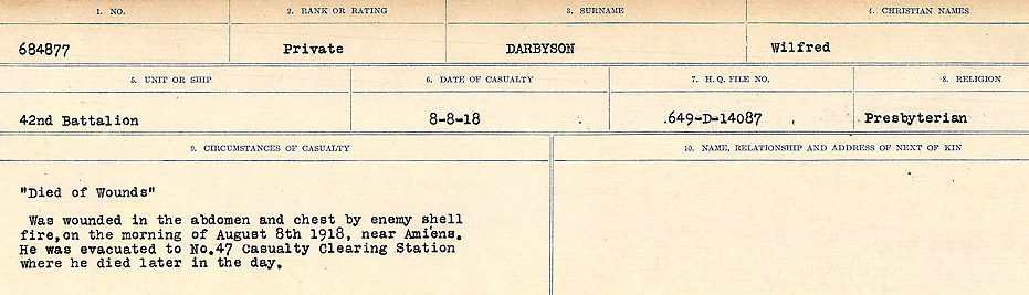 Circumstances of death registers
