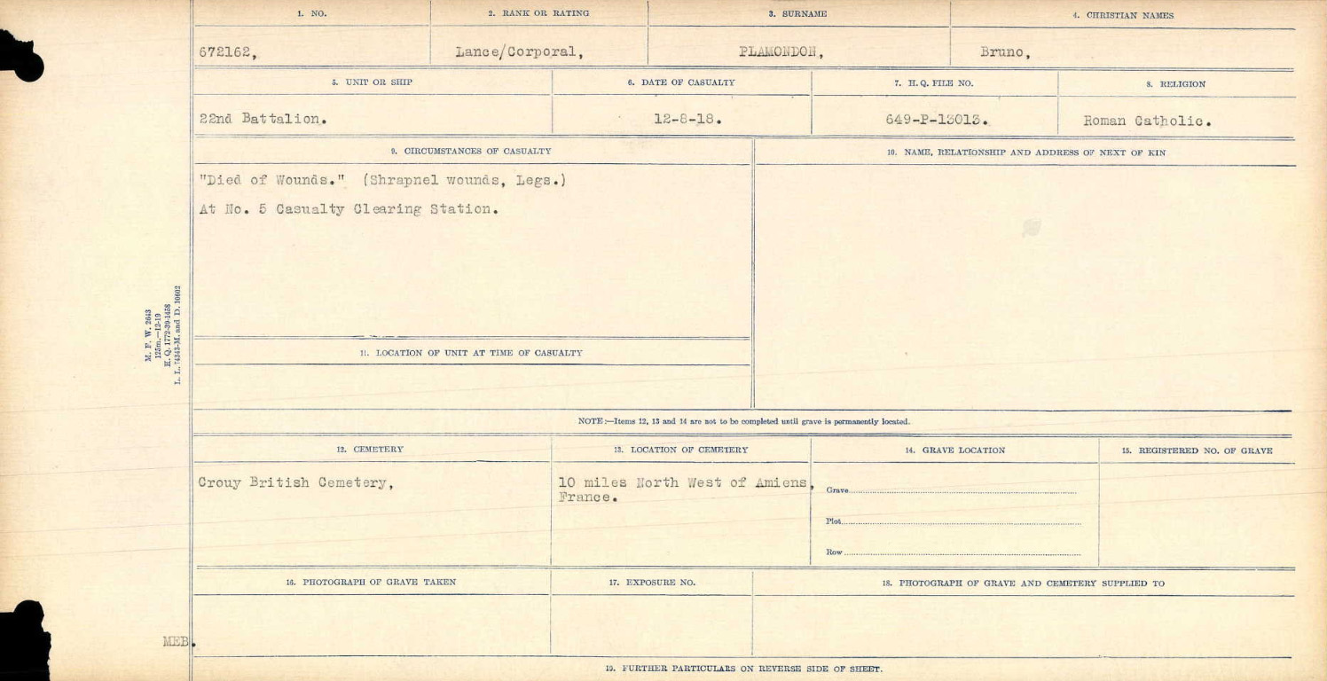 Circumstances of death registers