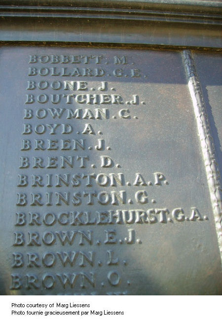 Inscription on Beaumont-Hamel Memorial