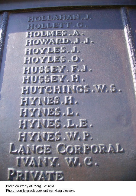 Inscription on Beaumont-Hamel Memorial