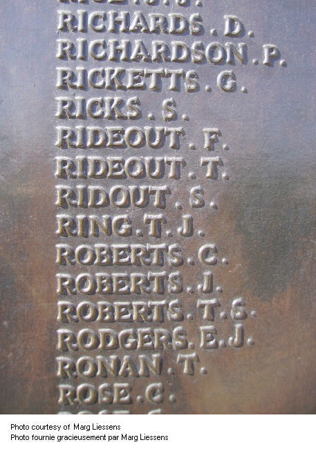Inscription on Beaumont-Hamel Memorial
