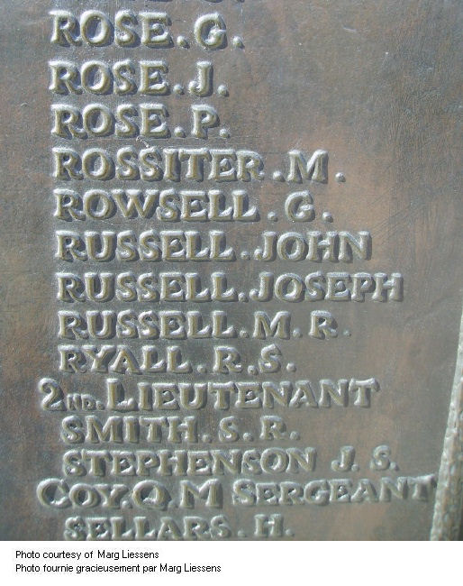 Inscription on Beaumont-Hamel Memorial