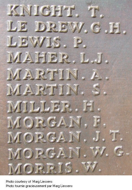 Inscription on Beaumont-Hamel Memorial