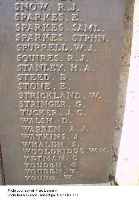 Inscription on Beaumont-Hamel Memorial