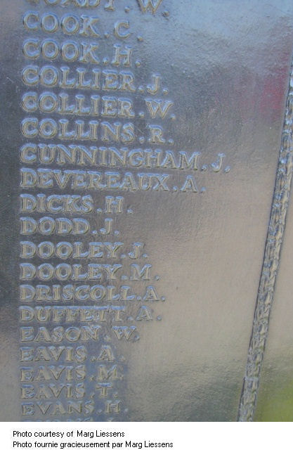 Inscription on Beaumont-Hamel Memorial