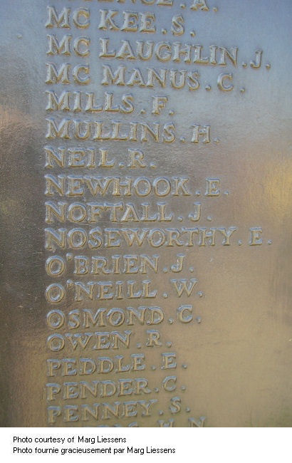 Inscription on Beaumont-Hamel Memorial