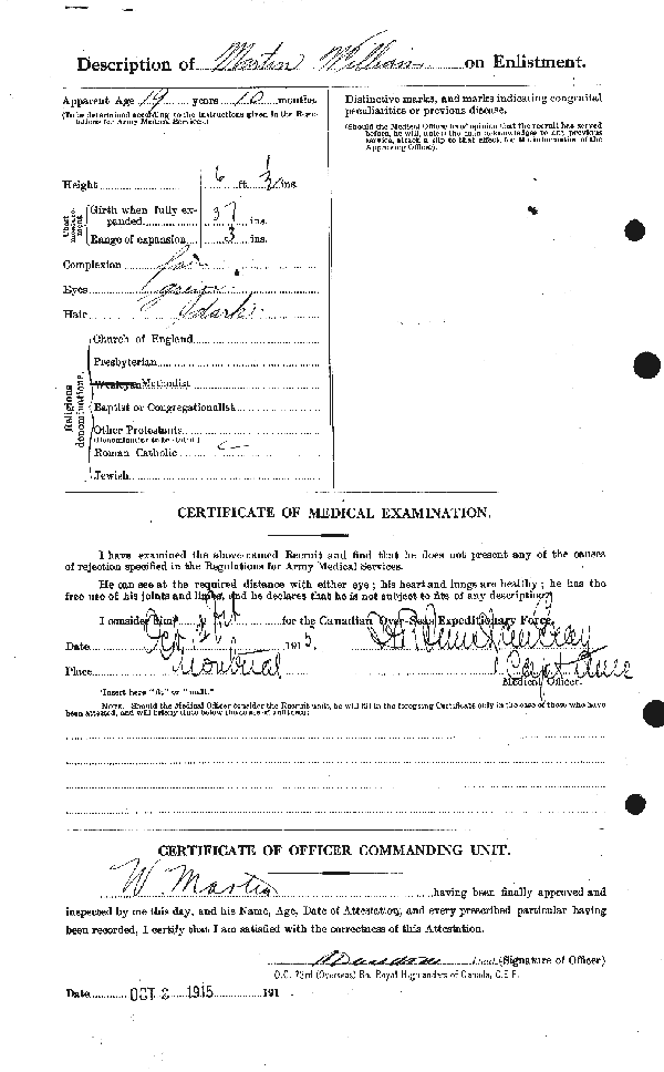 Attestation Papers (Reverse)