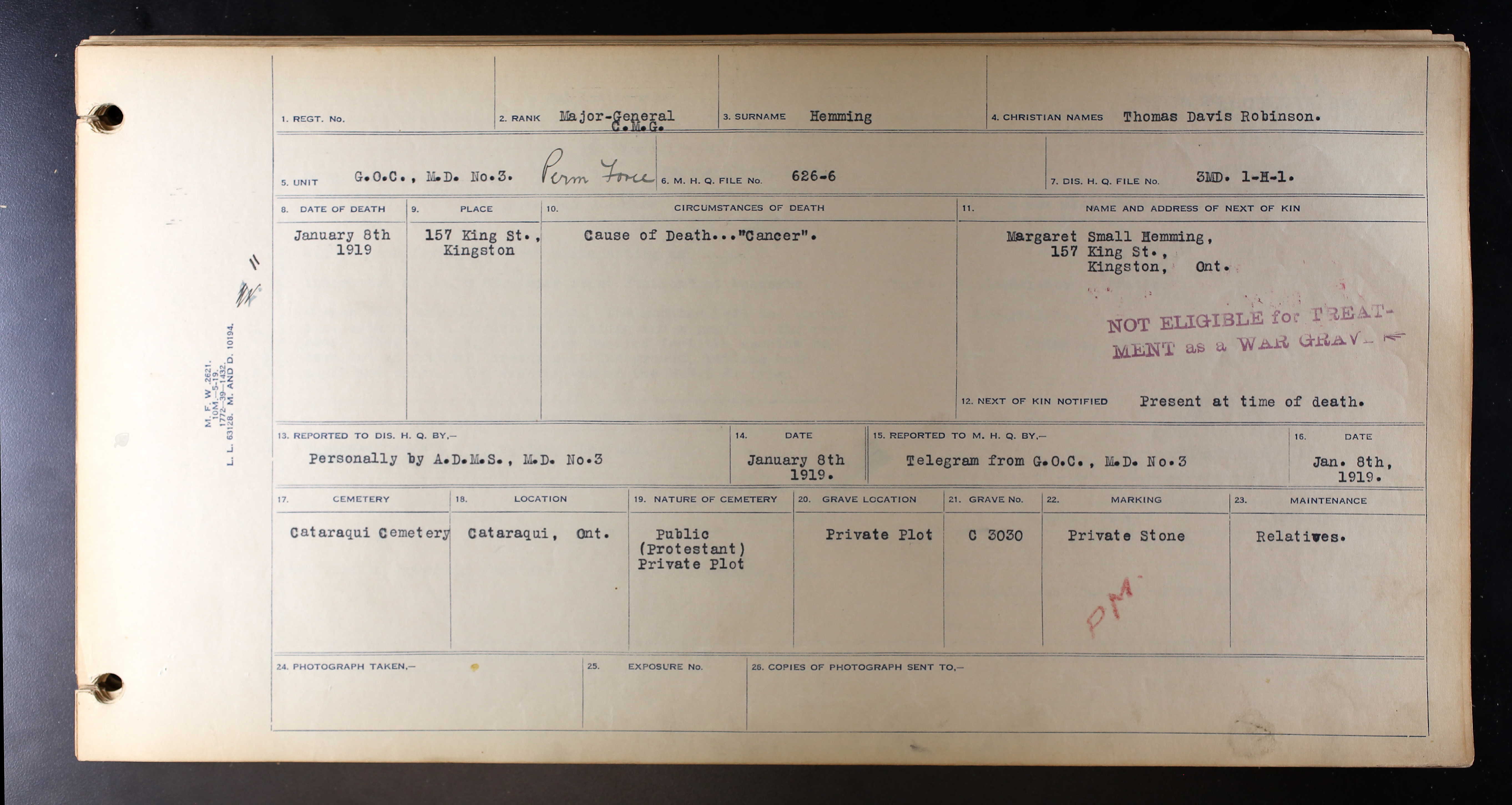 Graves registration form