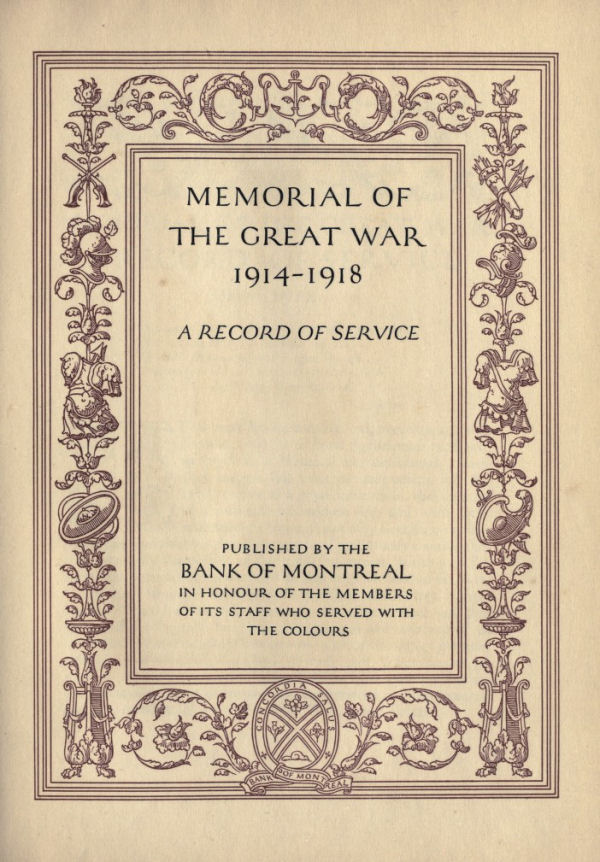 Memorial of the Great War, 1914-1918