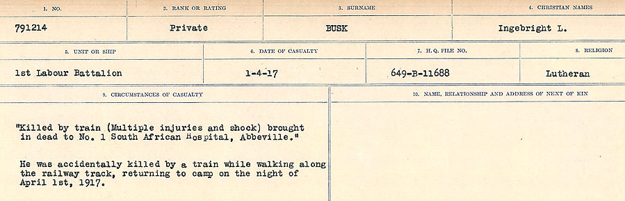 Circumstances of Death Registers