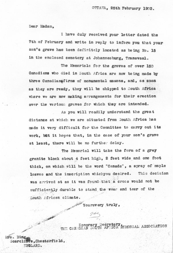 Letter February 25 1903