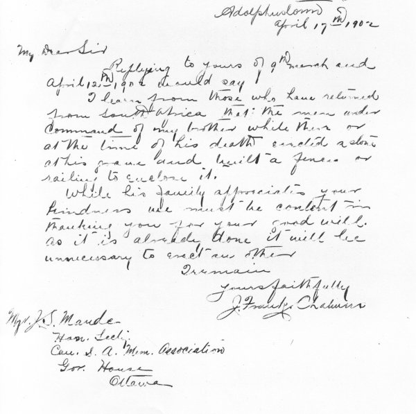 Letter April 17
