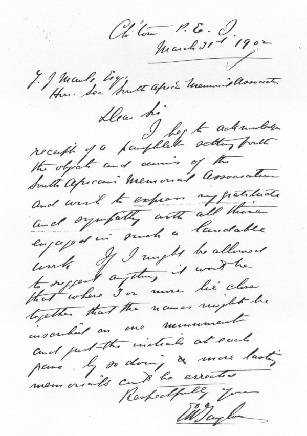 Letter - March 31, 1902