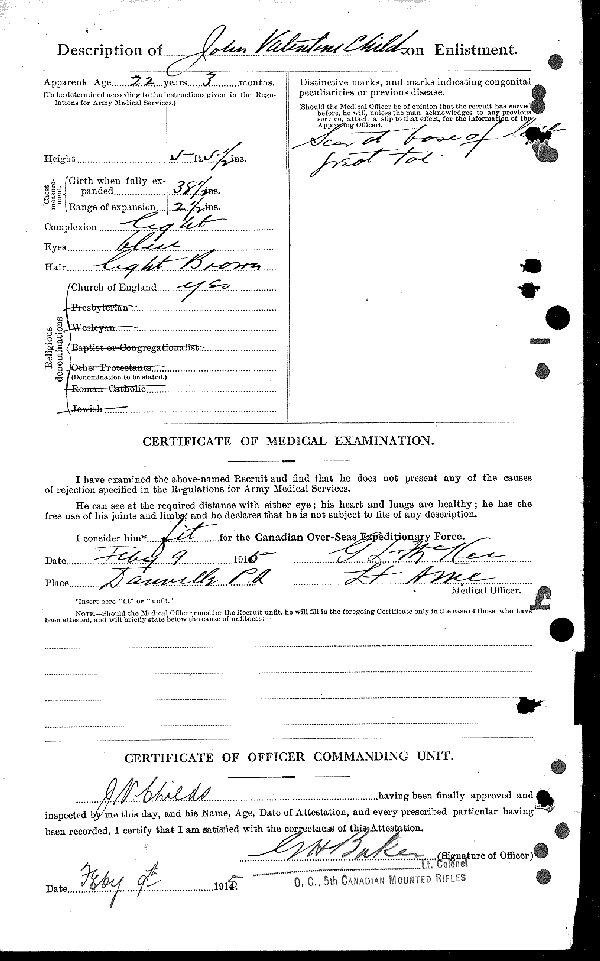 Attestation Papers (Reverse)