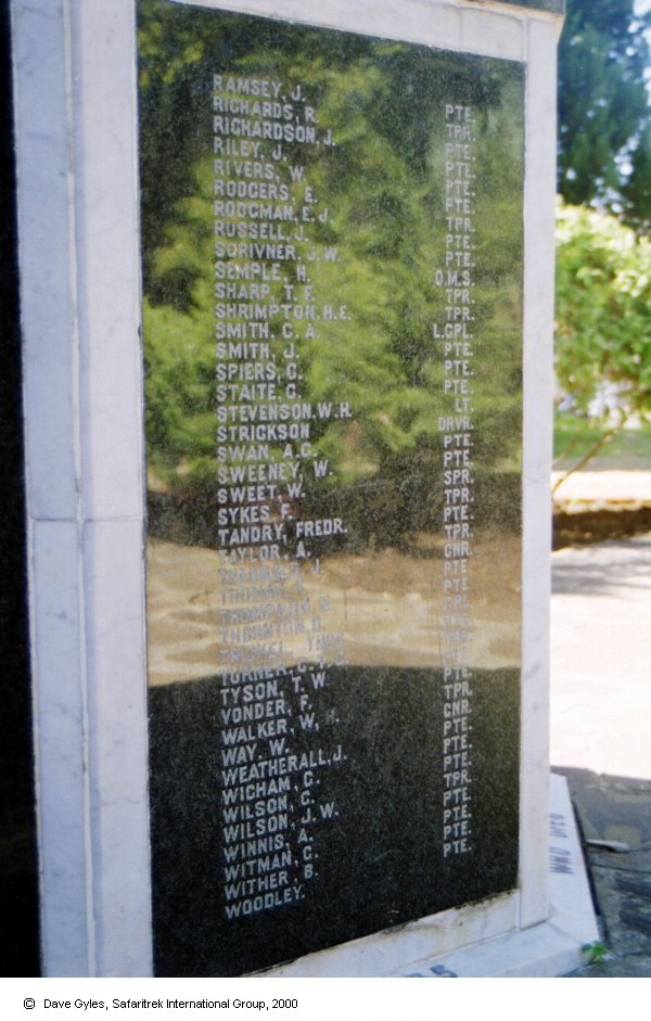 Memorial at Bayswater Garden of Remembrance