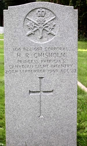 Grave marker for Harry Chisholm