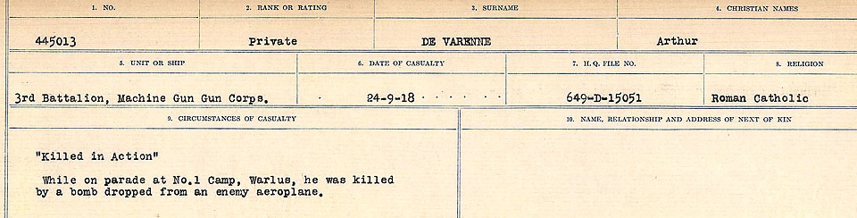 Circumstances of death registers
