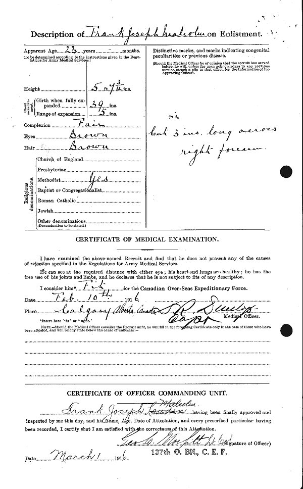 Attestation Papers (Reverse)