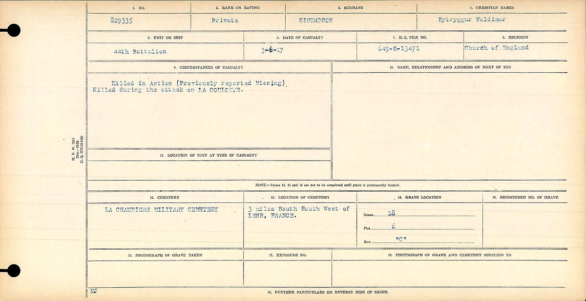 Circumstances of death registers