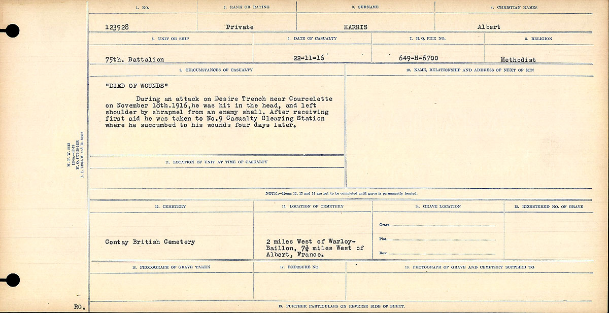 Circumstances of death registers