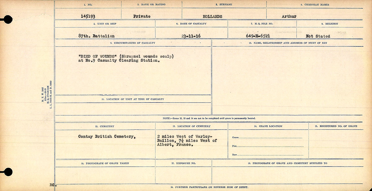 Circumstances of death registers