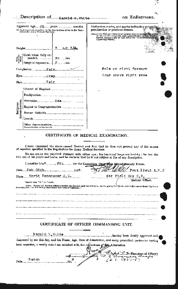 Attestation Papers (Reverse)