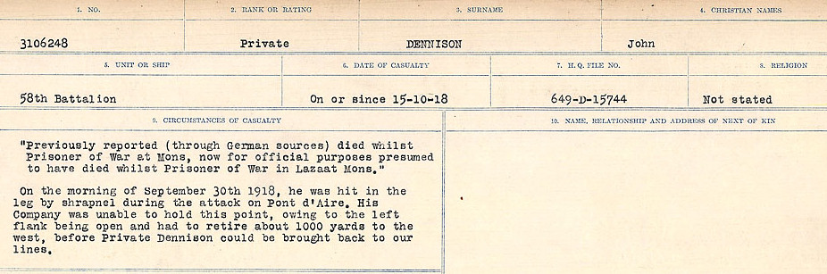 Circumstances of death registers