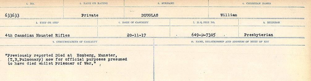 Circumstances of death registers