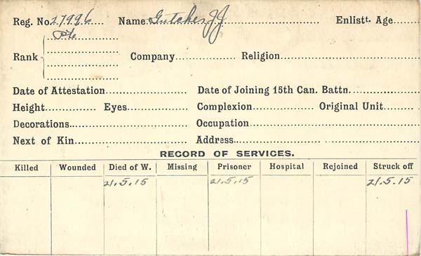 Record of Service