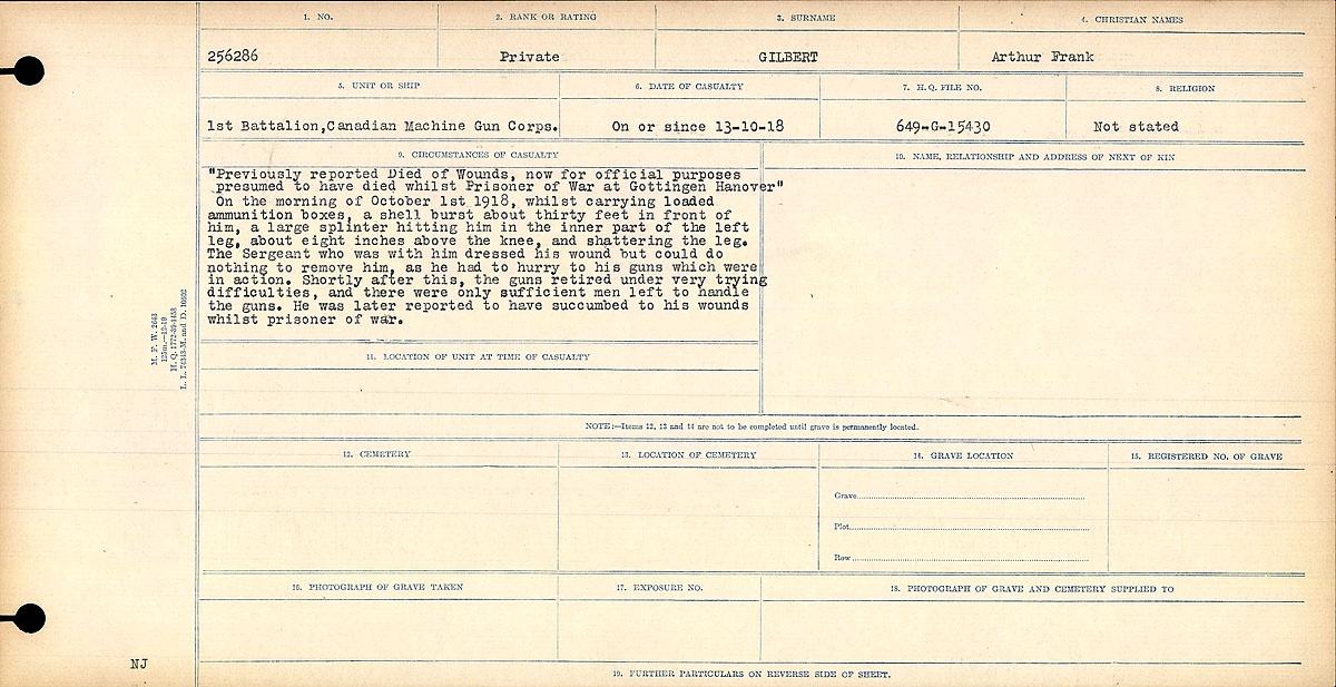 Circumstances of death registers