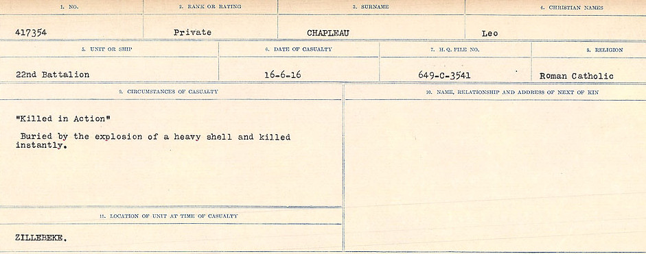 Circumstances of Death Registers