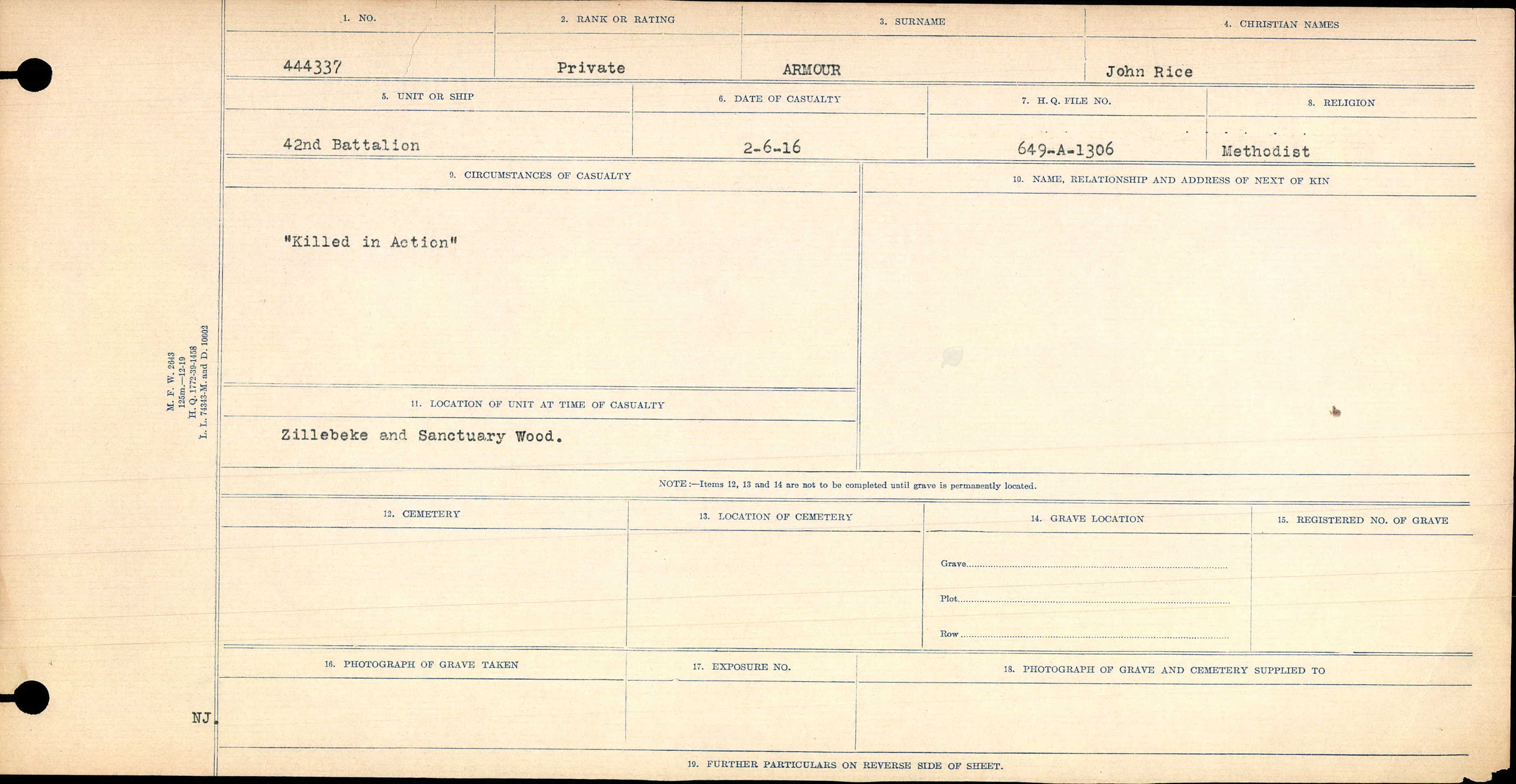 Circumstances of Death Registers